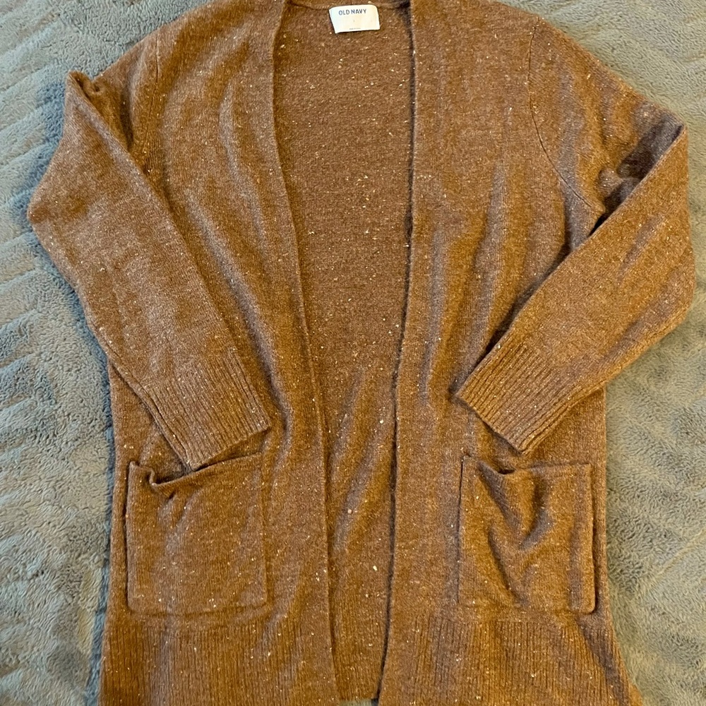 Old Navy Longline Cardigan Chocolate Brown. Size Large